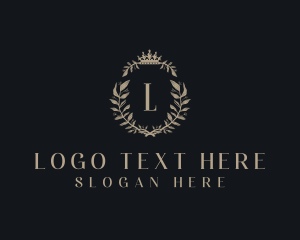 Restaurant - Royalty Wreath Lettermark logo design
