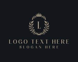 Venue - Royalty Wreath Lettermark logo design