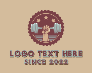 Bodybuilder - Dumbbell Workout Bodybuilding logo design