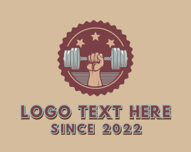 Workout - Dumbbell Workout Bodybuilding logo design