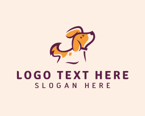 Cute Pet Dog Puppy Logo