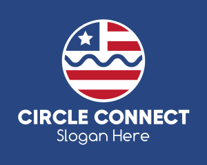 Circle - Circle American Flag logo design