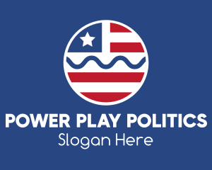 Politics - Circle American Flag logo design