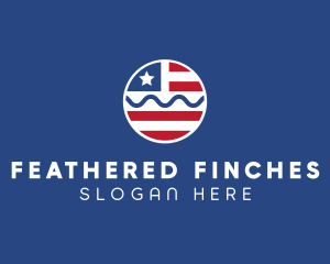 Patriot American Flag  logo design