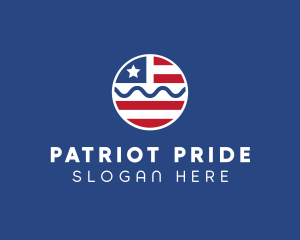 Stars And Stripes - Patriot American Flag logo design