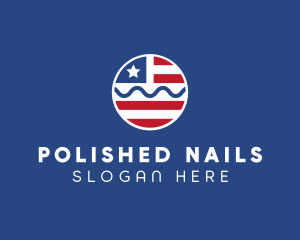 Patriot American Flag  logo design