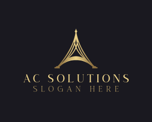 Luxury Tower Letter A logo design