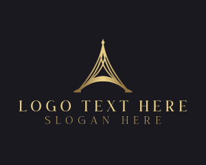 Tower - Luxury Tower Letter A logo design