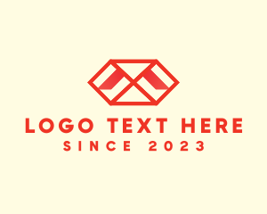 Polygonal - Envelope Mail Letter M logo design