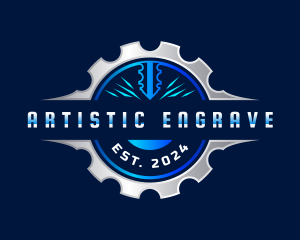 Engrave - Industrial Mechanical Laser logo design