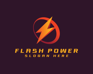 Power Lightning Electricity logo design