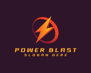 Power Lightning Electricity logo design