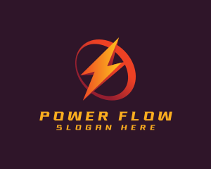 Power Lightning Electricity logo design