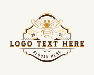 Bee Honey Pot Logo