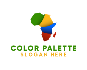 Colorful African Map logo design