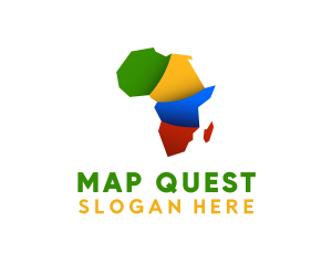 Colorful African Map logo design