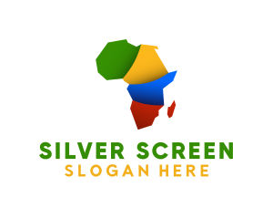 African - Colorful African Map logo design