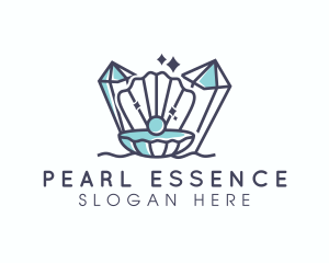 Pearl - Crystal Clam Pearl logo design