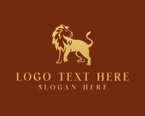Feline - Gold Lion Enterprise logo design