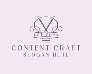 Craft Needle Quilting  logo design