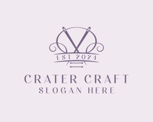 Craft Needle Quilting  logo design