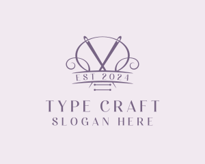 Craft Needle Quilting  logo design