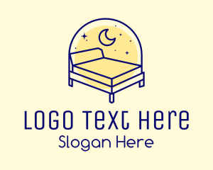 Nighttime - Starry Night Bed logo design
