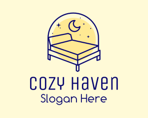 Hostel - Starry Night Bed logo design