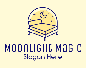 Nighttime - Starry Night Bed logo design