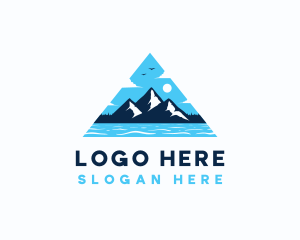 Trails - Mountain Lake Adventure logo design