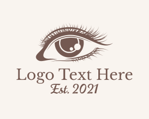 Contact Lens - Eyelash Beauty Salon logo design