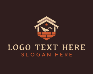 Laborer - Brick Construction Masonry logo design