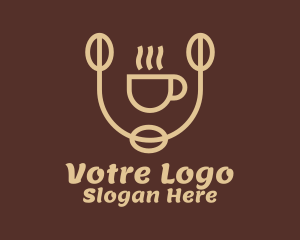 Beige - Hot Coffee Drink logo design