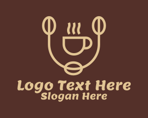 Hot Coffee Drink  Logo