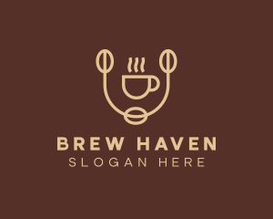 Brew - Hot Coffee Drink logo design