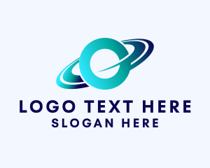 App - Technology Planet Letter O logo design