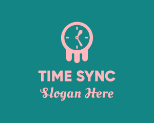 Time Clock Drip logo design