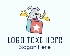 Veterinarian Clinic - Dog Head Box logo design