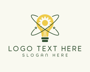 Energy - Light Bulb Science logo design