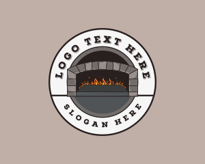 Fireplace - Brick Oven Baking logo design