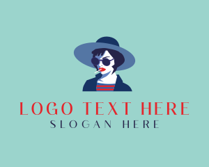 Lady - Woman Hat Cigarette logo design