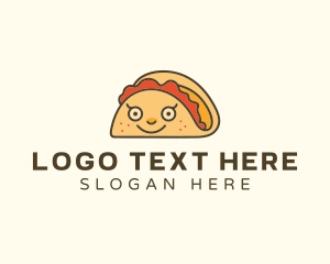 Taqueria - Happy Mexican Taco logo design