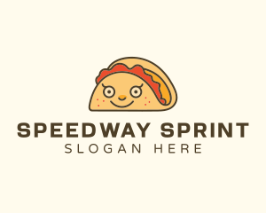 Happy Mexican Taco Logo