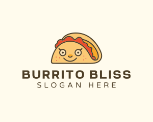 Burrito - Happy Mexican Taco logo design