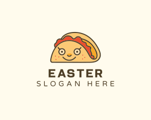 Eat - Happy Mexican Taco logo design