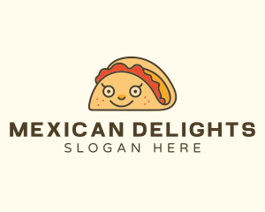 Happy Mexican Taco logo design