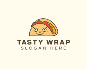 Burrito - Happy Mexican Taco logo design