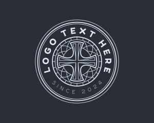 Retreat - Holy Christianity Cross logo design