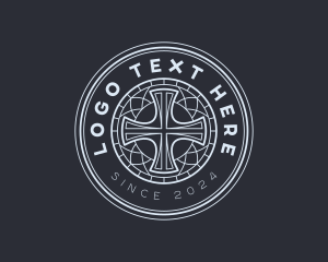 Preacher - Holy Christianity Cross logo design