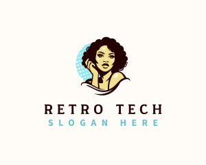 Retro Pinup Model logo design